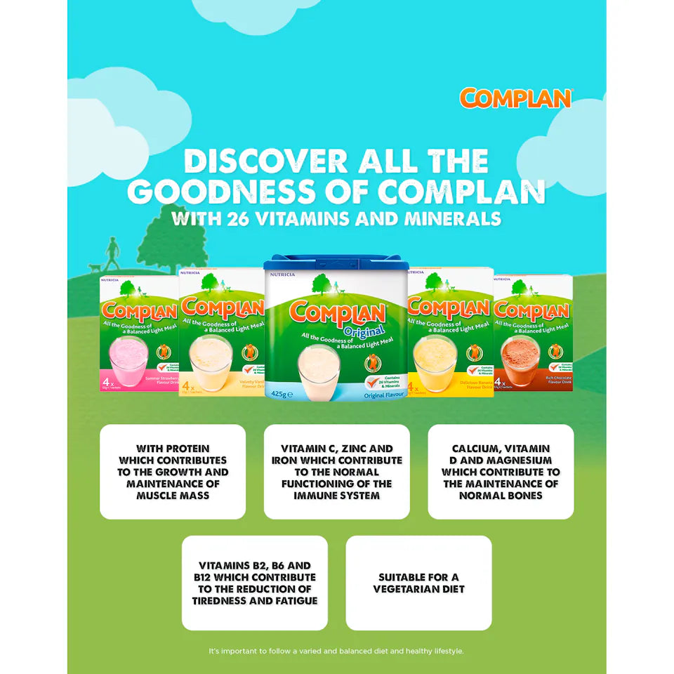 Complan Strawberry Multivitamin & Mineral Nutritional Drink Sachet 4x55g