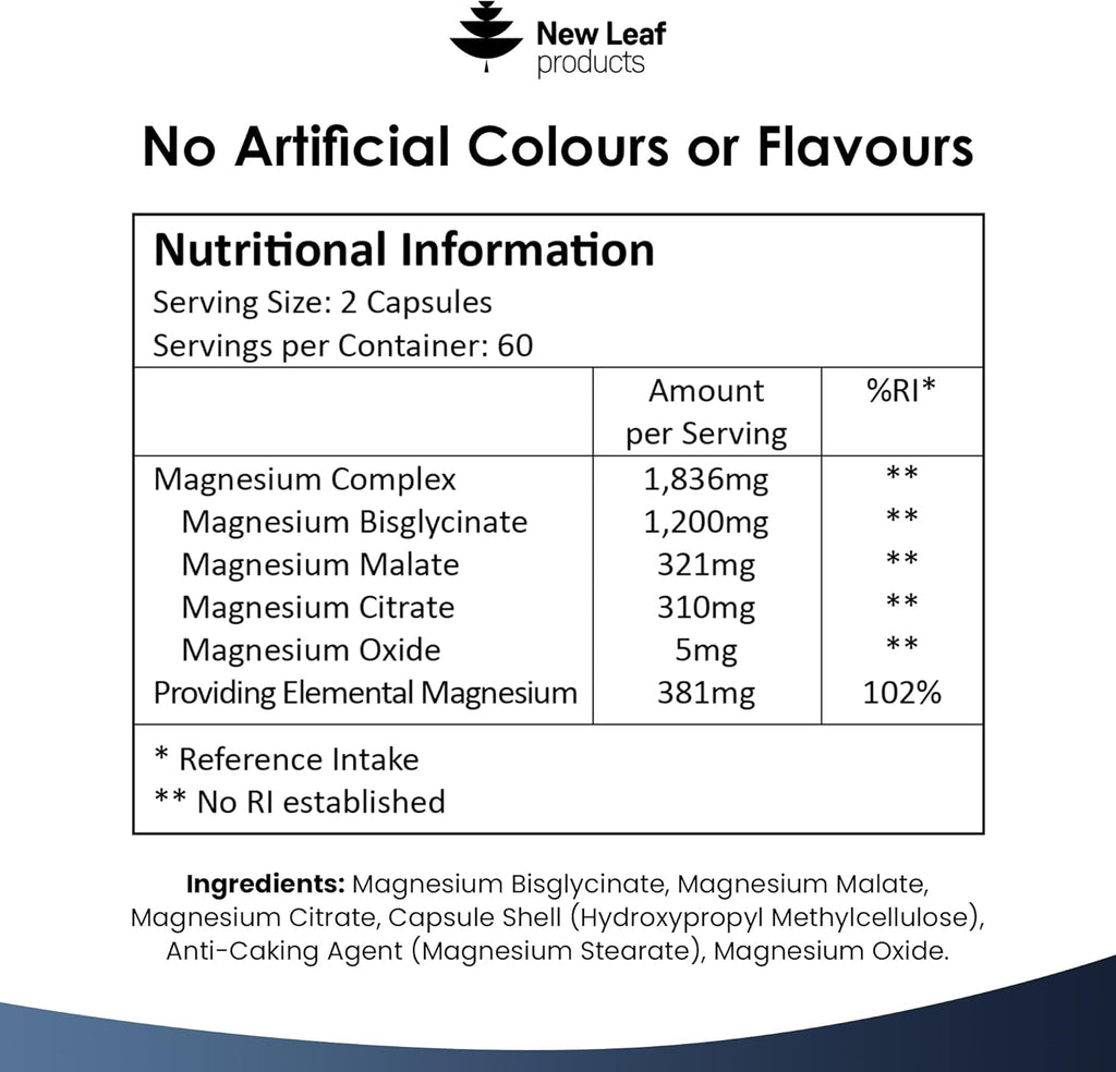 New Leaf Products - Magnesium Complex (120 Capsules)