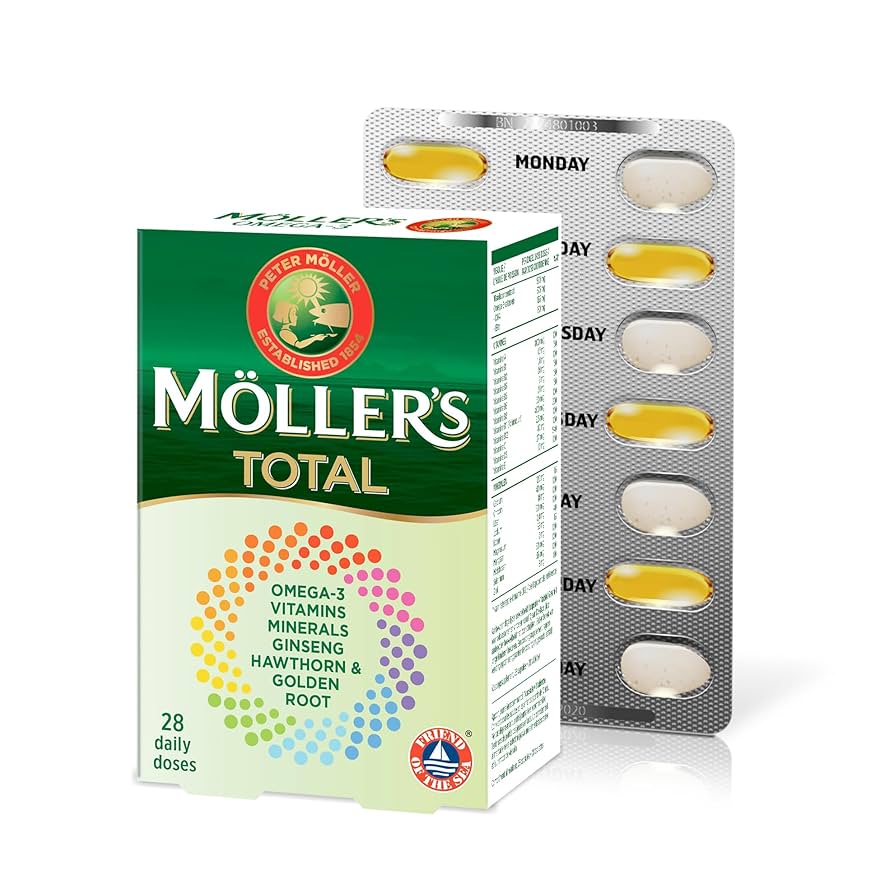 Moller’s Complete Daily Supplement, Omega-3, EPA and DHA + Vitamins and Minerals (56 Capsules)