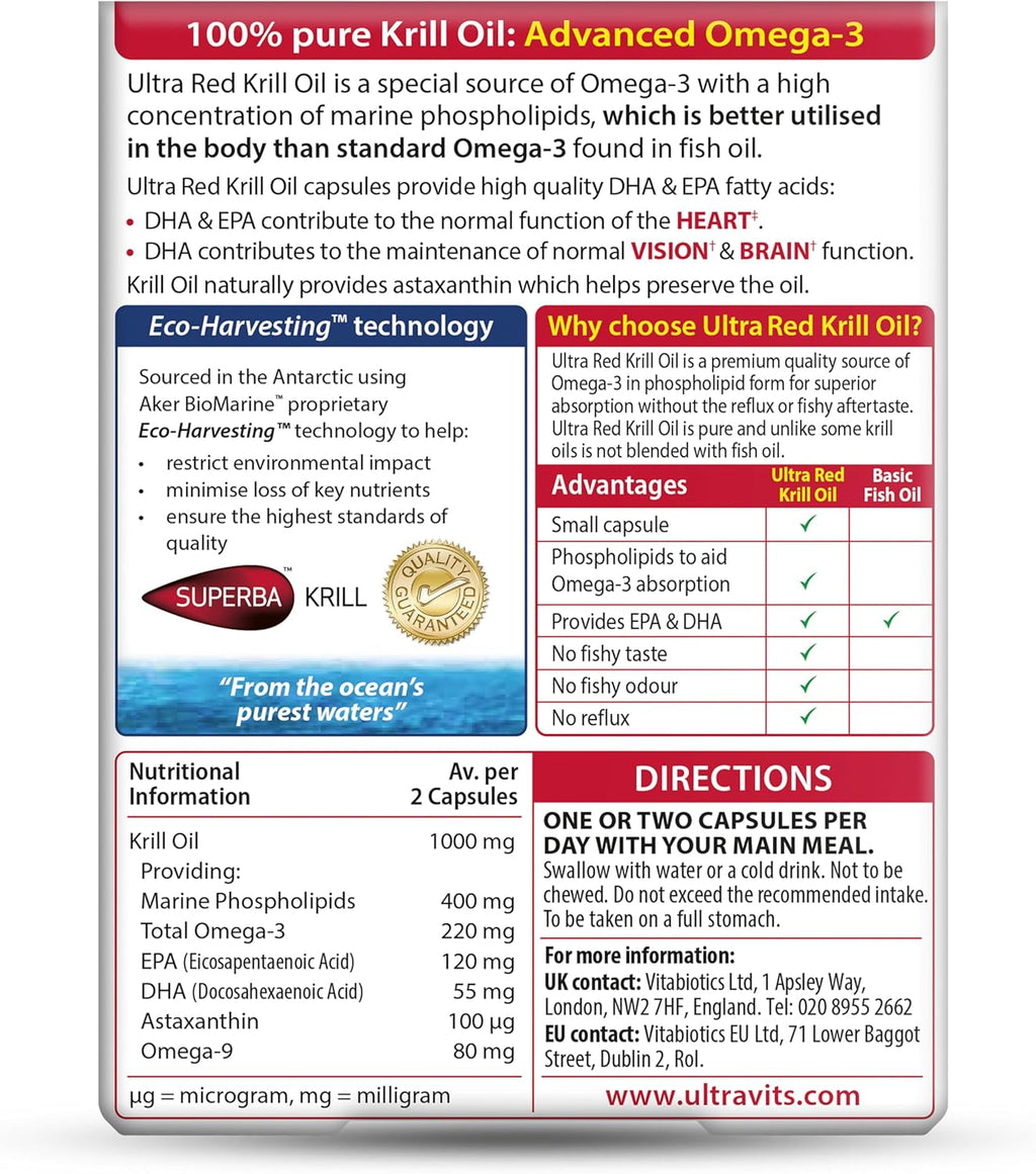 Vitabiotics Ultra Omega 3-6-9 Nutritional Supplements Capsules from Fish Oil Olive Oil Pumpkin Seed and Blackcurrant Oil