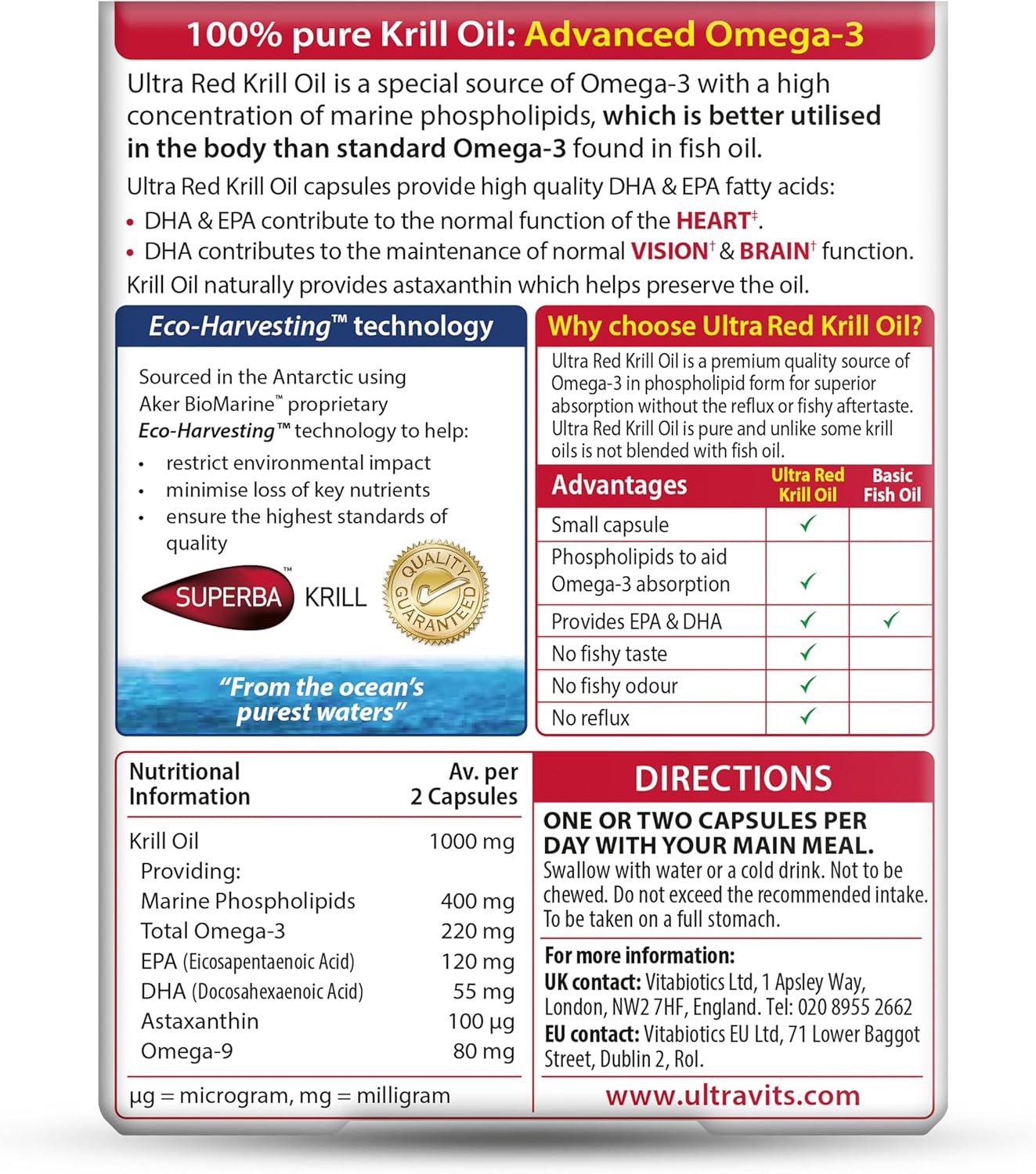Vitabiotics Ultra Omega 3-6-9 Nutritional Supplements Capsules from Fish Oil Olive Oil Pumpkin Seed and Blackcurrant Oil