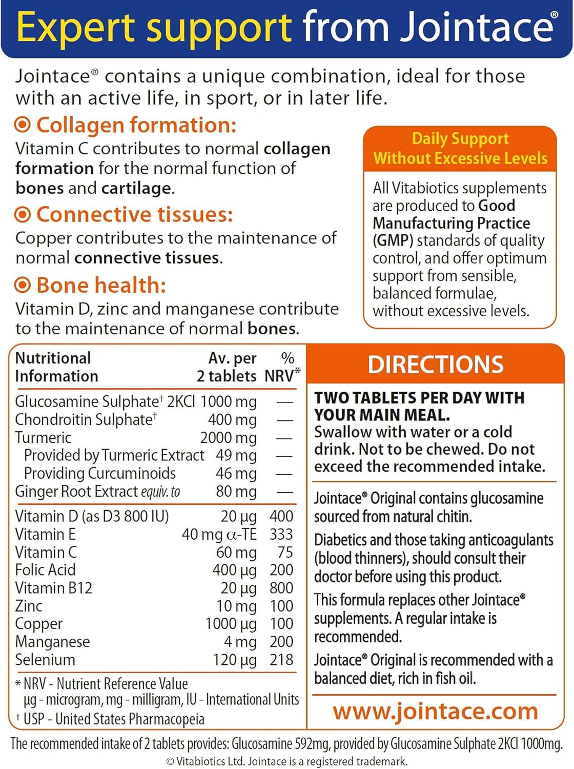 Vitabiotics Jointace Original 30 Tablets