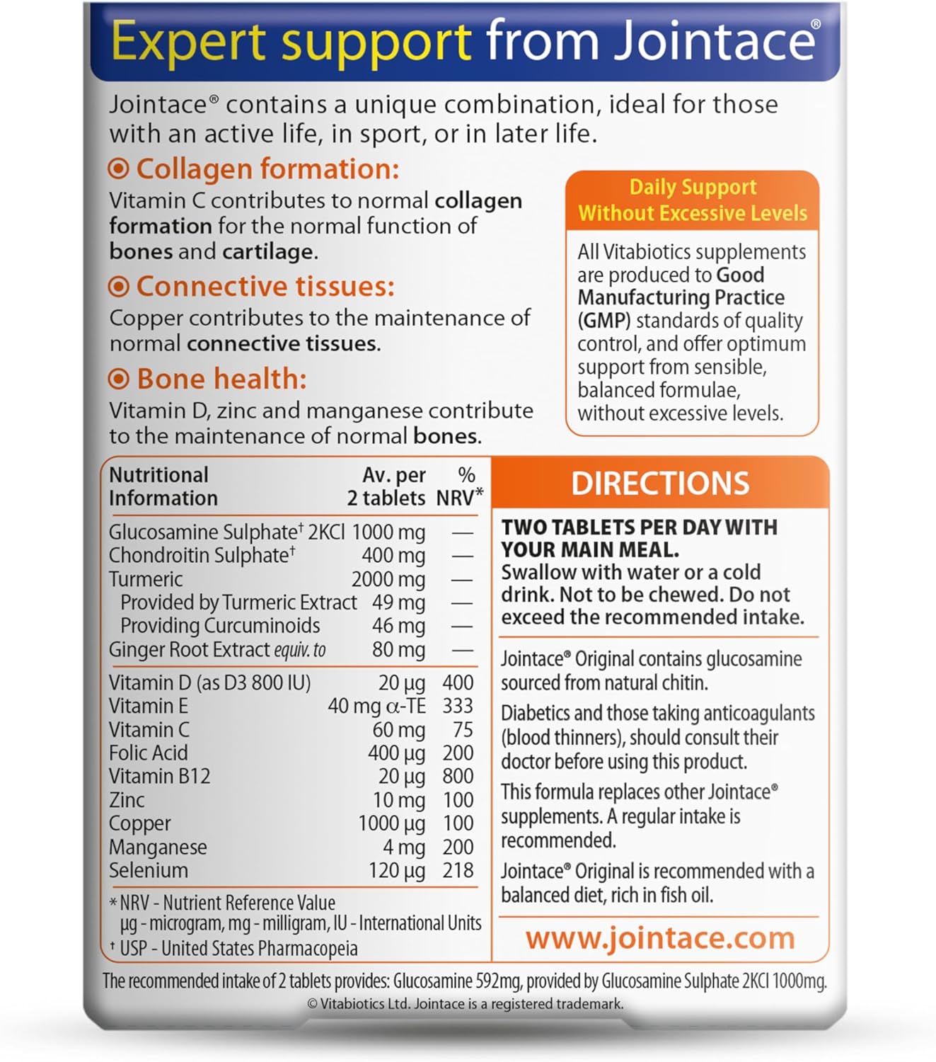 Vitabiotics Jointace Original 30 Tablets