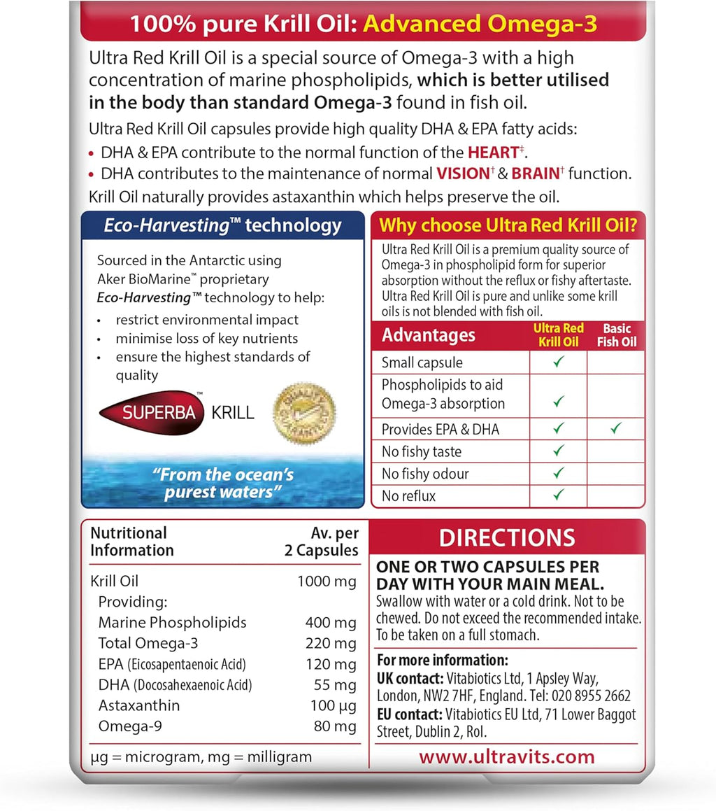 Vitabiotics Ultra Omega 3-6-9 Nutritional Supplements Capsules from Fish Oil Olive Oil Pumpkin Seed and Blackcurrant Oil