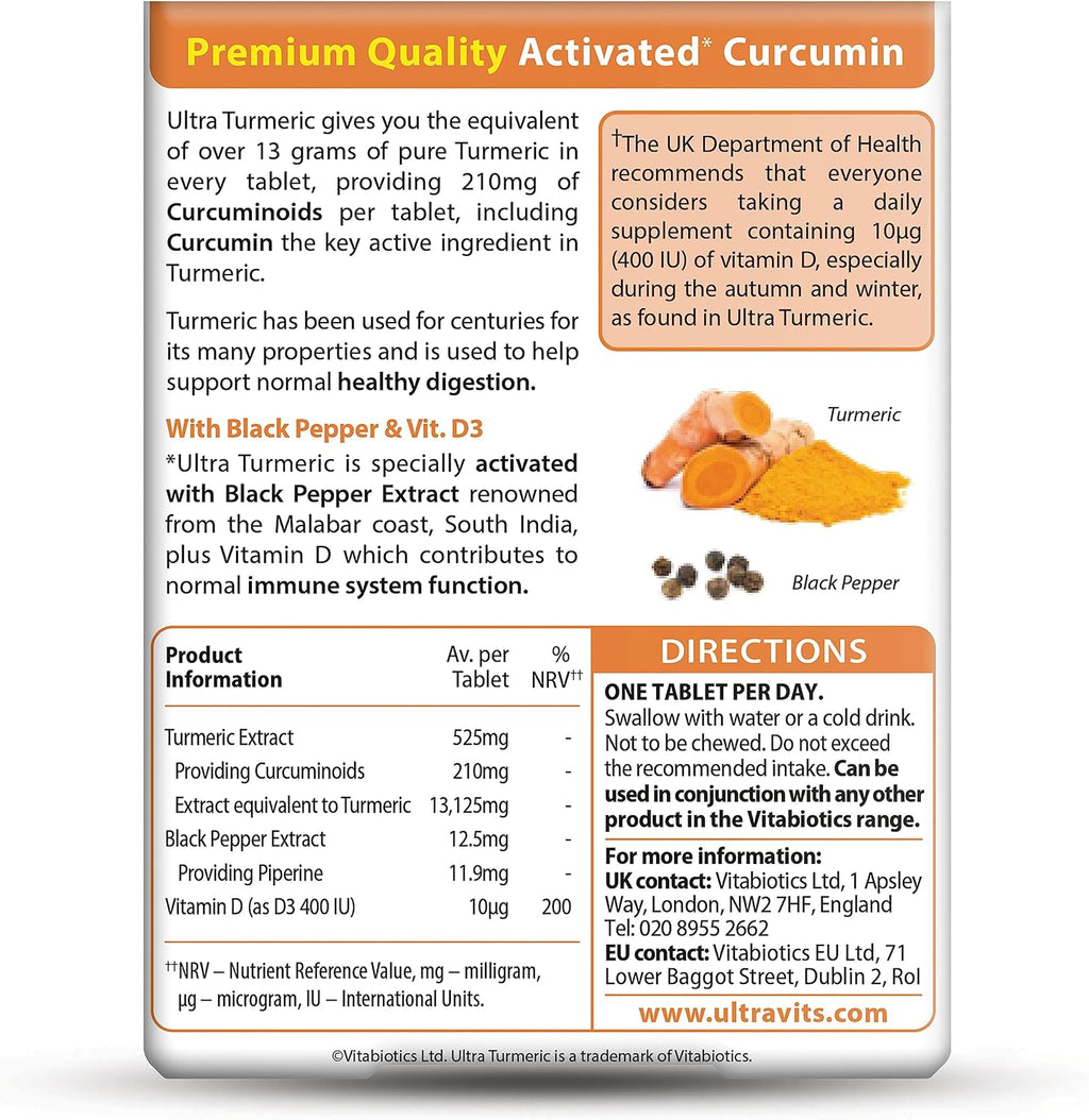 Turmeric and Black Pepper Capsules, Vitabiotics Ultra