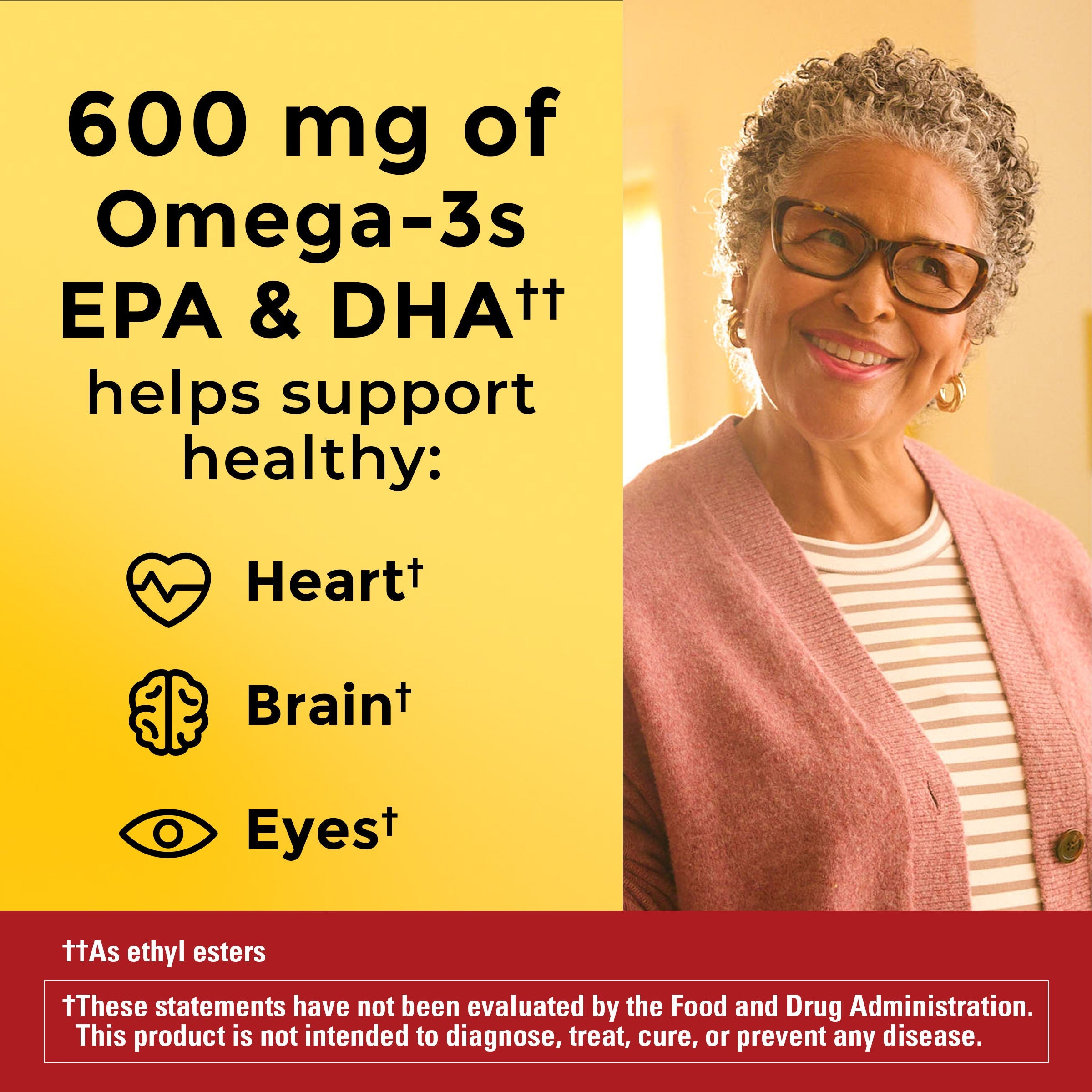 Omega-3†† from Fish & Algae Oil 1200 mg Softgels