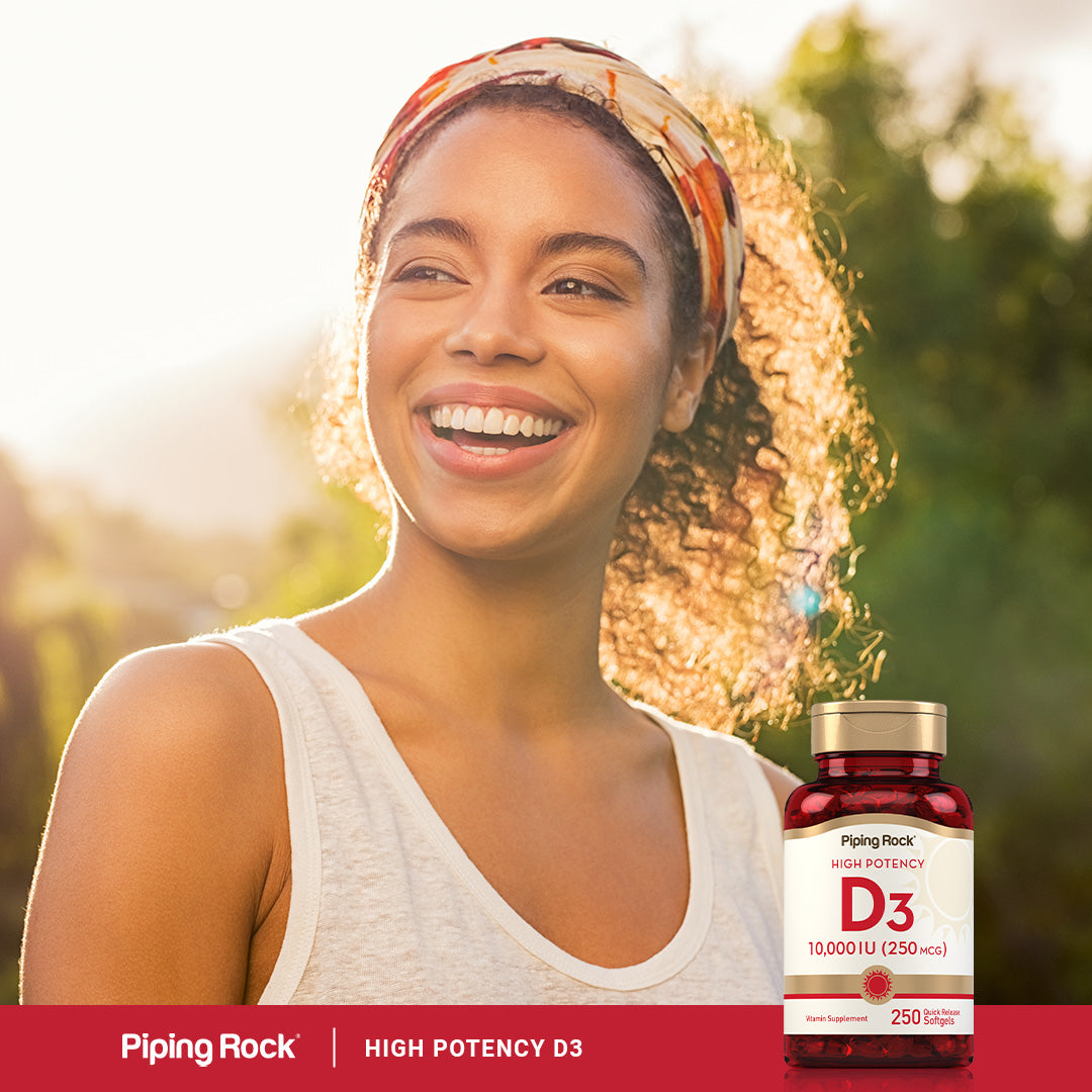 High Potency Vitamin D3, 10,000 IU, 250 Quick Release Softgels