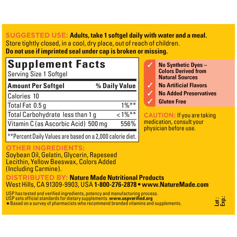 Vitamin C 500 mg Softgels