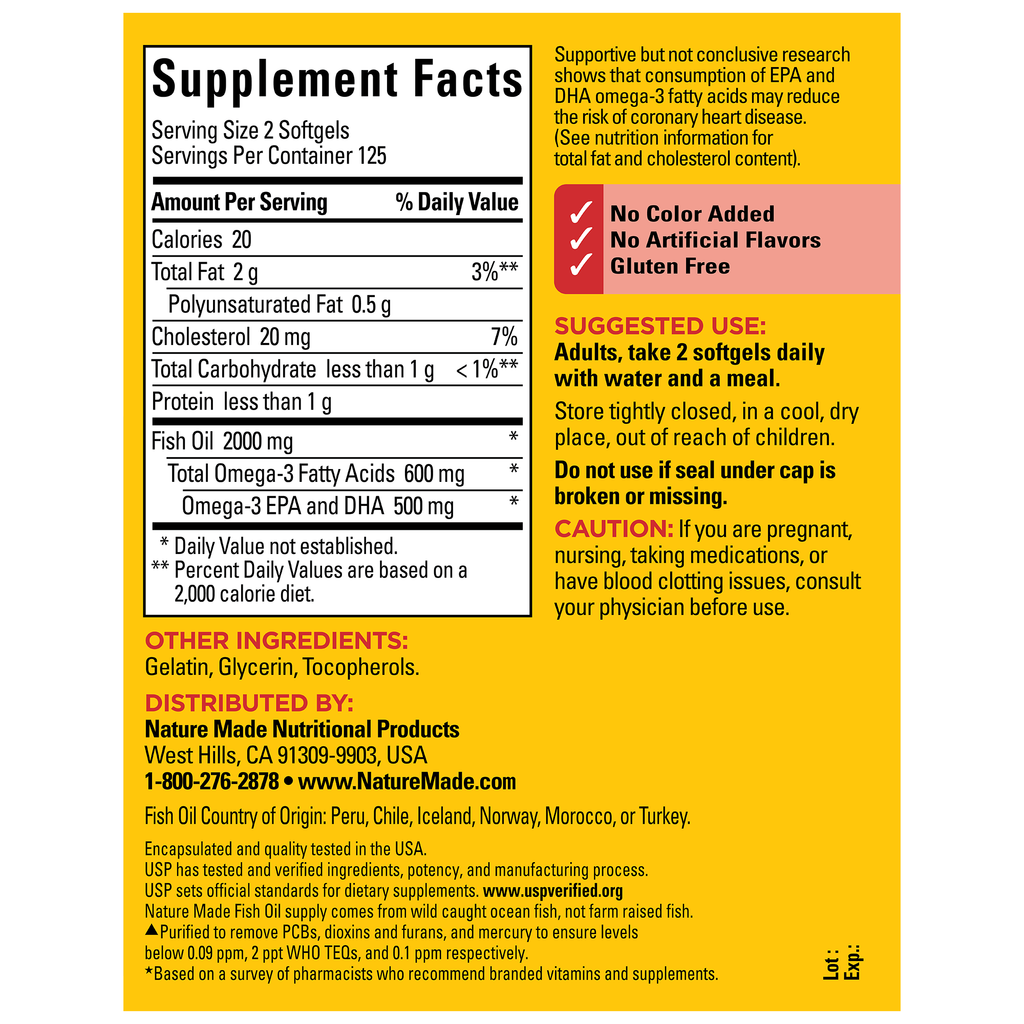 Fish Oil 1000 mg Softgels