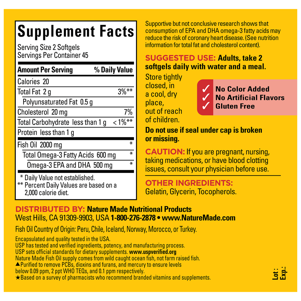 Fish Oil 1000 mg Softgels