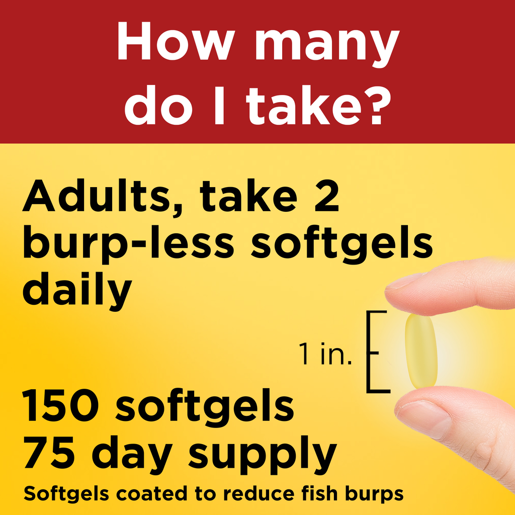 Burp-Less♦ Fish Oil 1000 mg Softgels