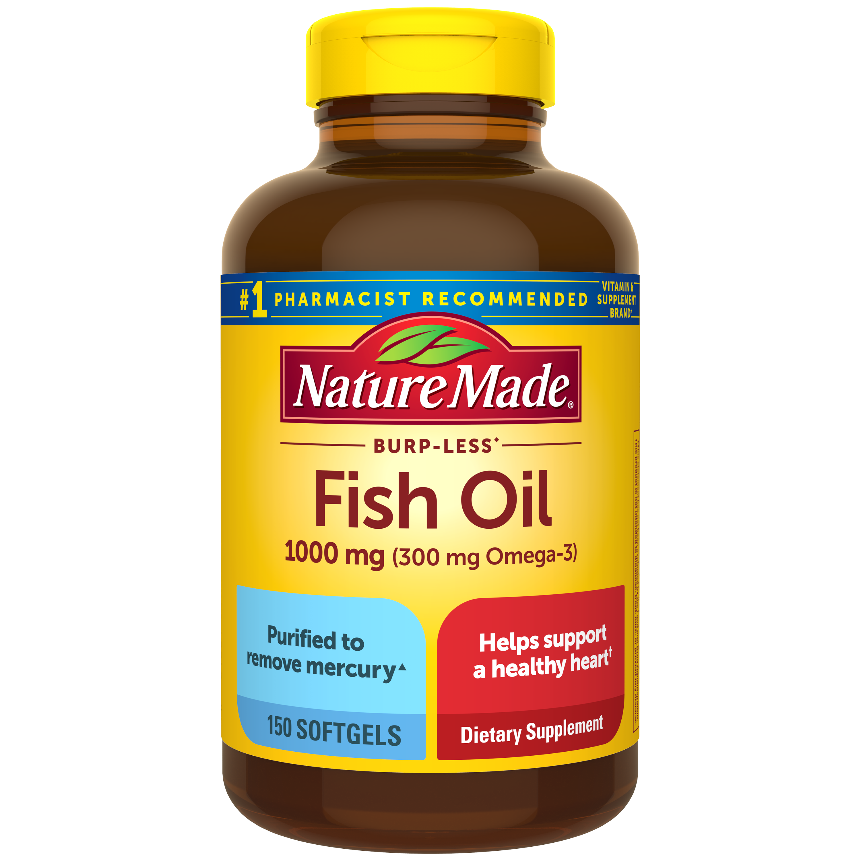 Burp-Less♦ Fish Oil 1000 mg Softgels