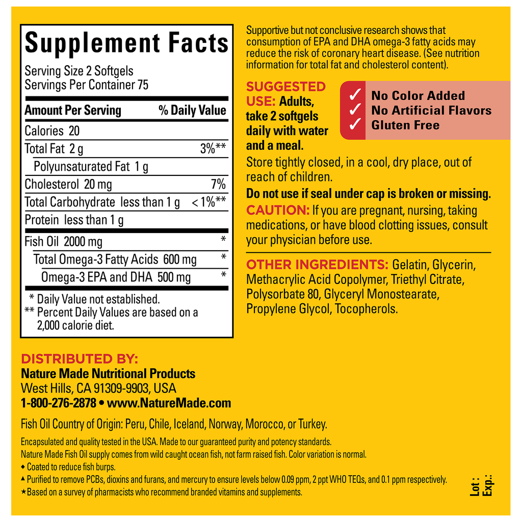 Burp-Less♦ Fish Oil 1000 mg Softgels