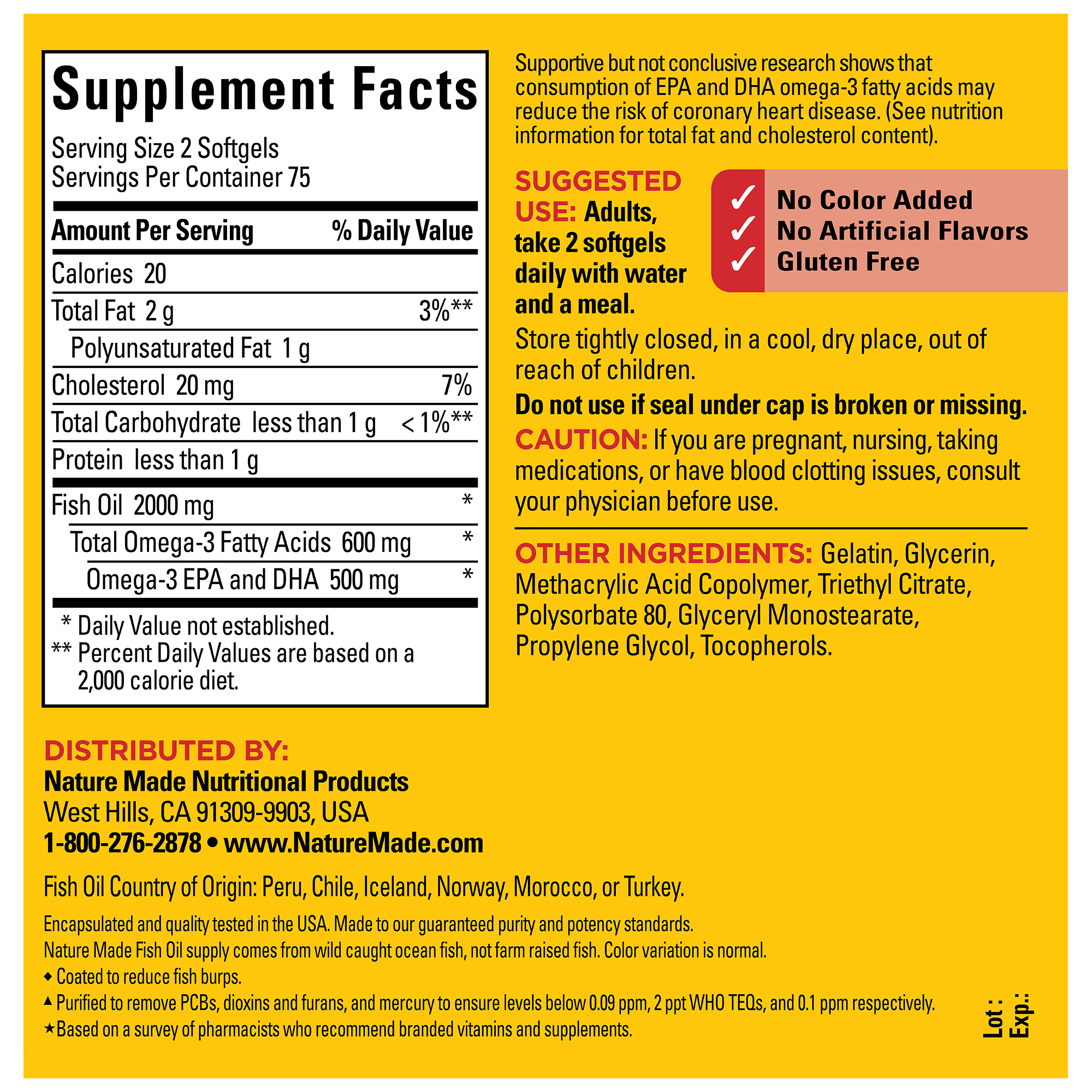 Burp-Less♦ Fish Oil 1000 mg Softgels