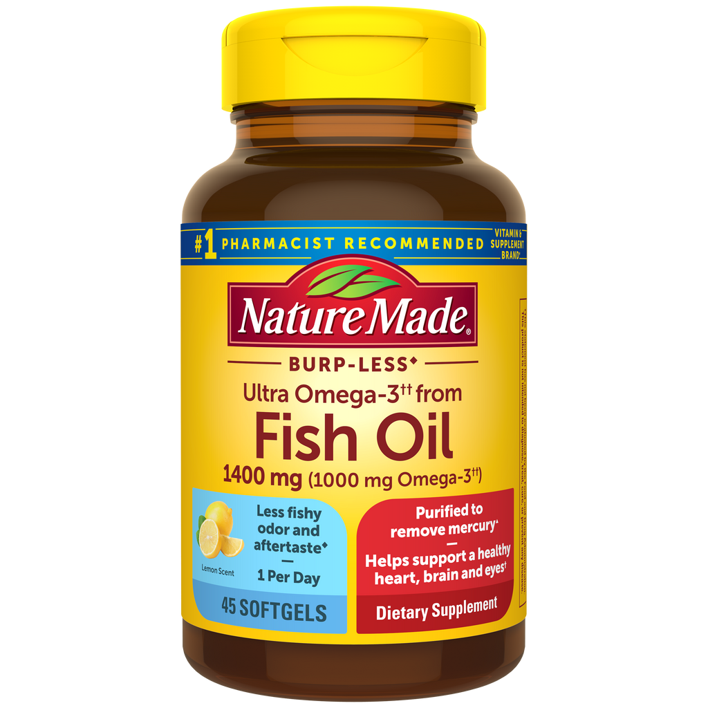Ultra Omega-3†† from Fish Oil 1400 mg Softgels, Burp-Less♦