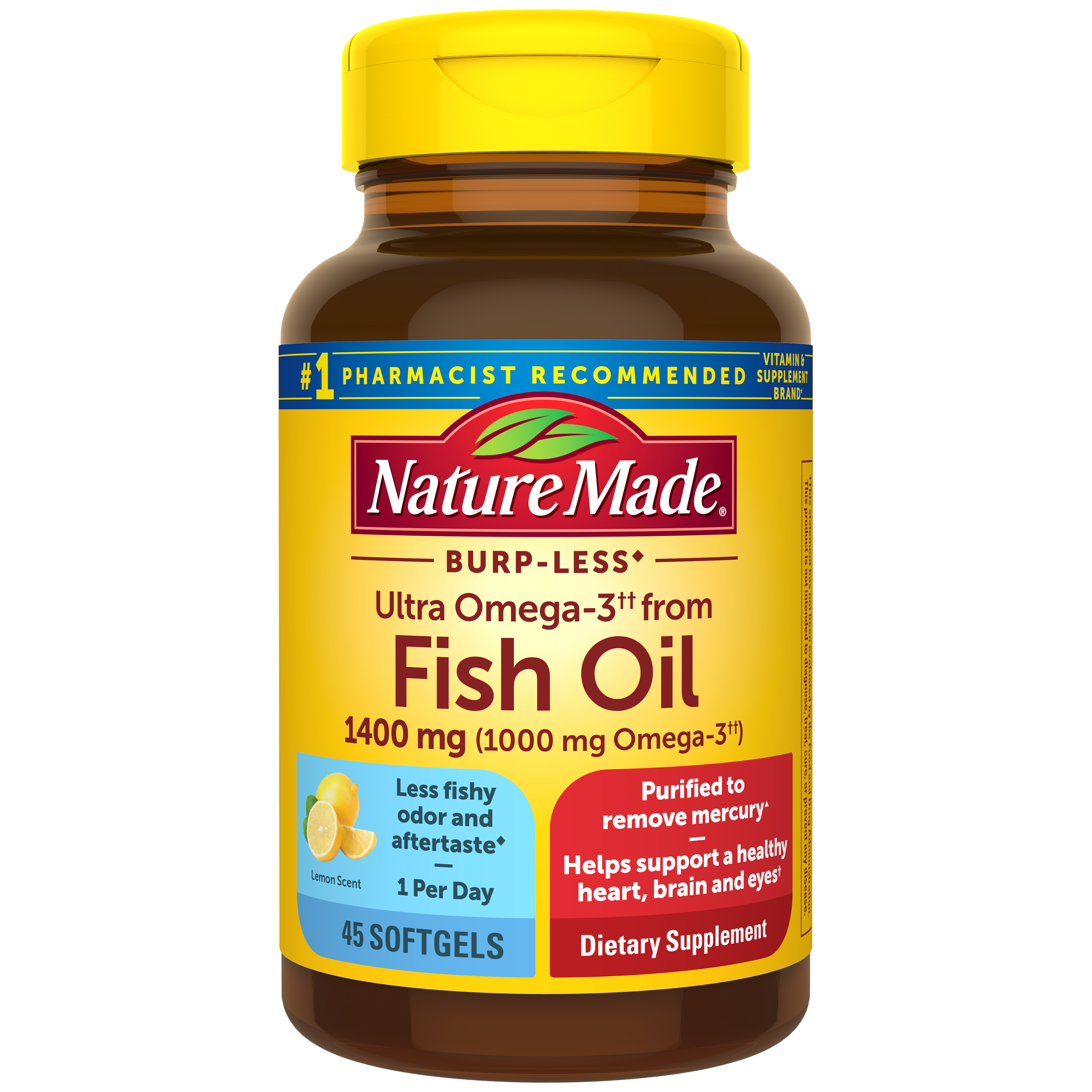 Ultra Omega-3†† from Fish Oil 1400 mg Softgels, Burp-Less♦
