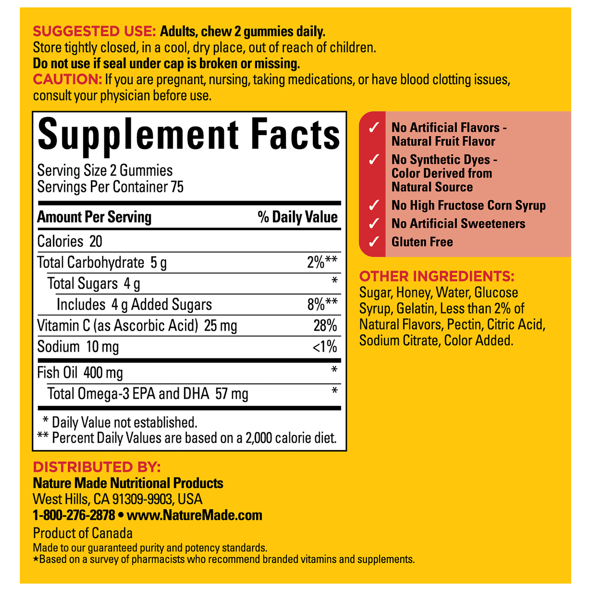 Fish Oil 400 mg (57 mg Omega-3) Gummies