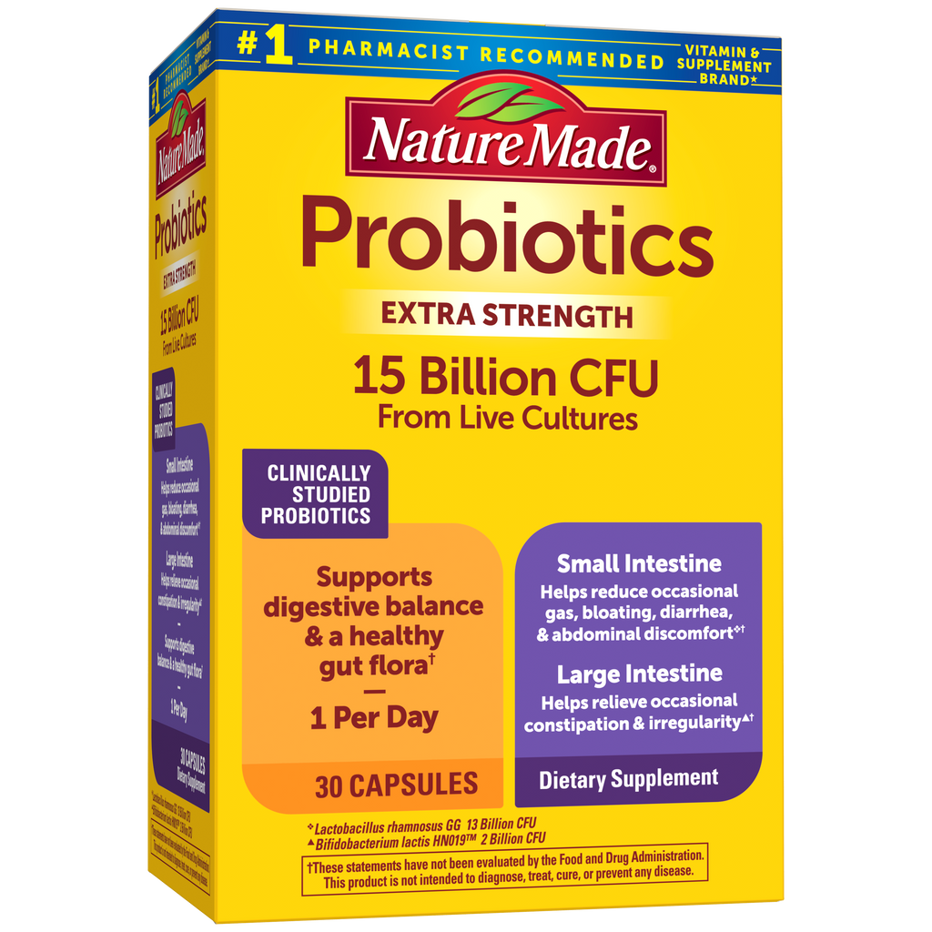 Probiotics Extra Strength 15 Billion CFU from Live Cultures Capsules