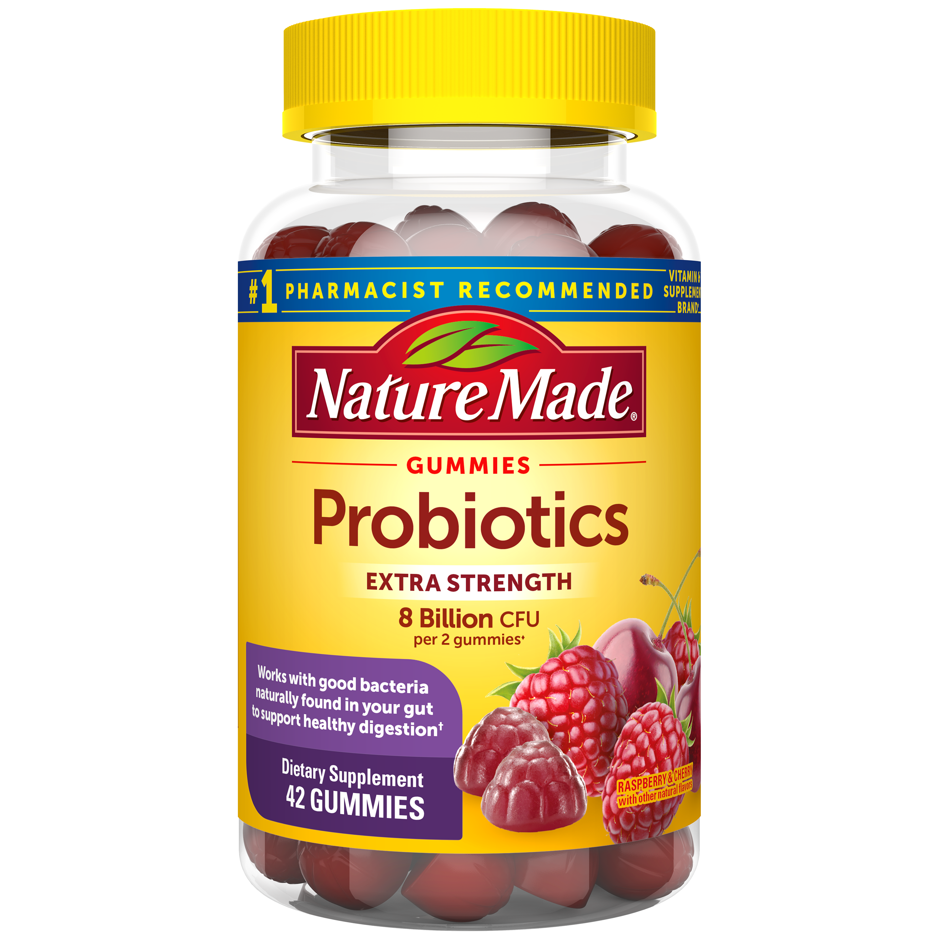 Digestive Probiotics Extra Strength 8 Billion CFU per 2 Gummies