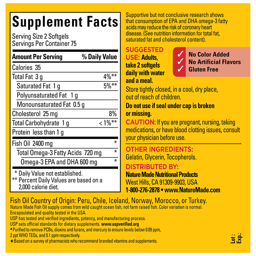 Fish Oil 1200 mg Softgels