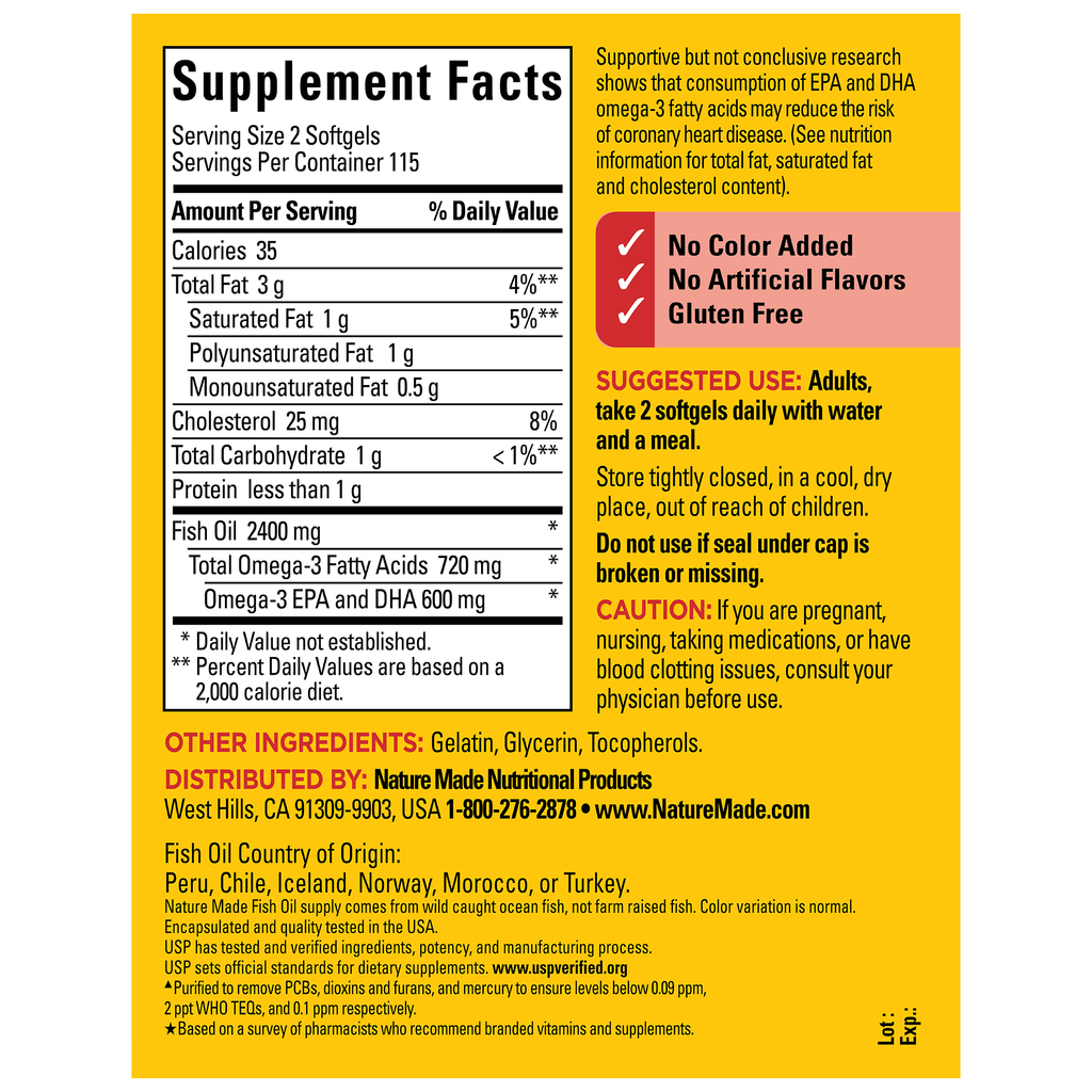 Fish Oil 1200 mg Softgels