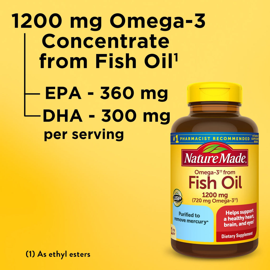 Omega-3†† From Fish Oil 1200 mg Softgels