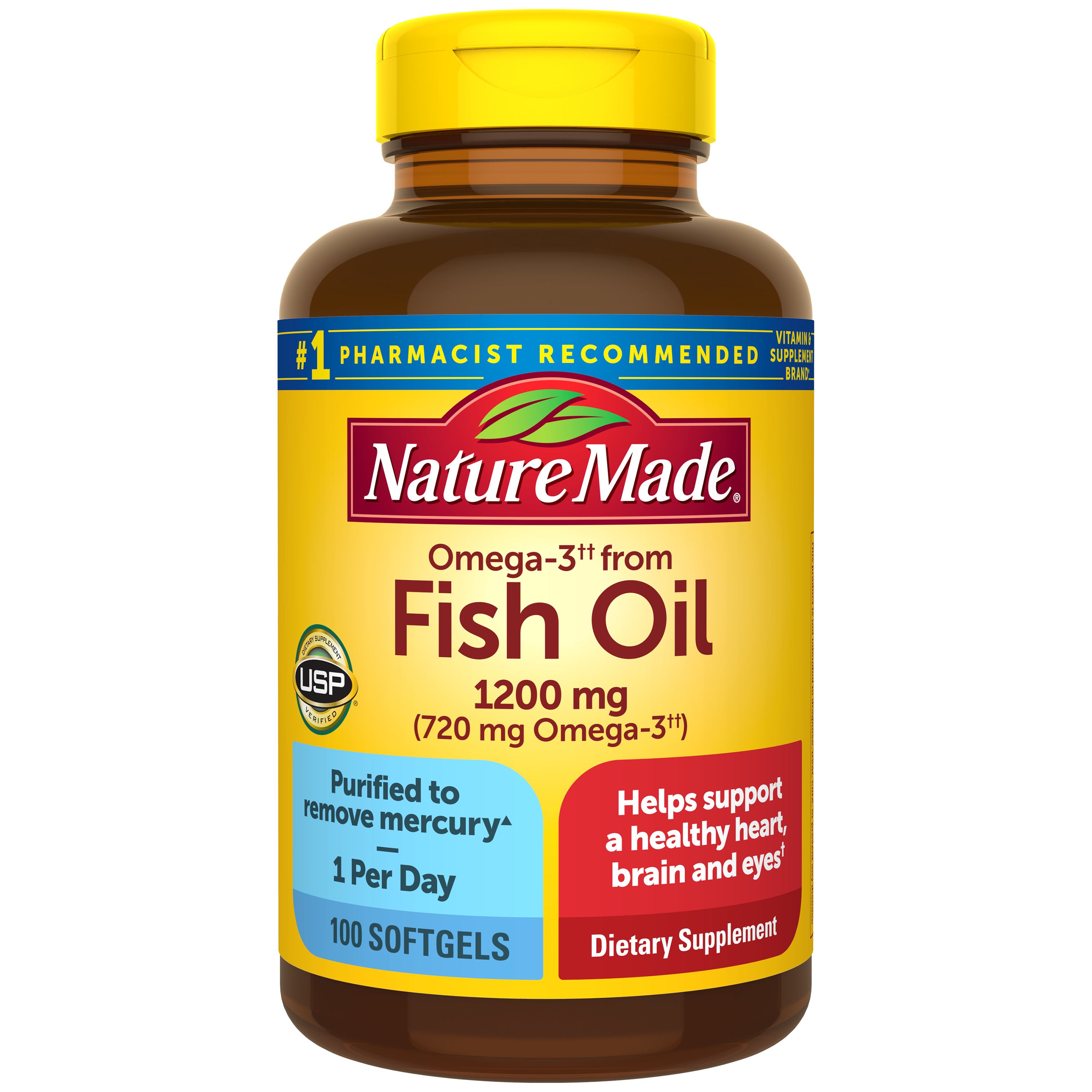 Omega-3†† From Fish Oil 1200 mg Softgels
