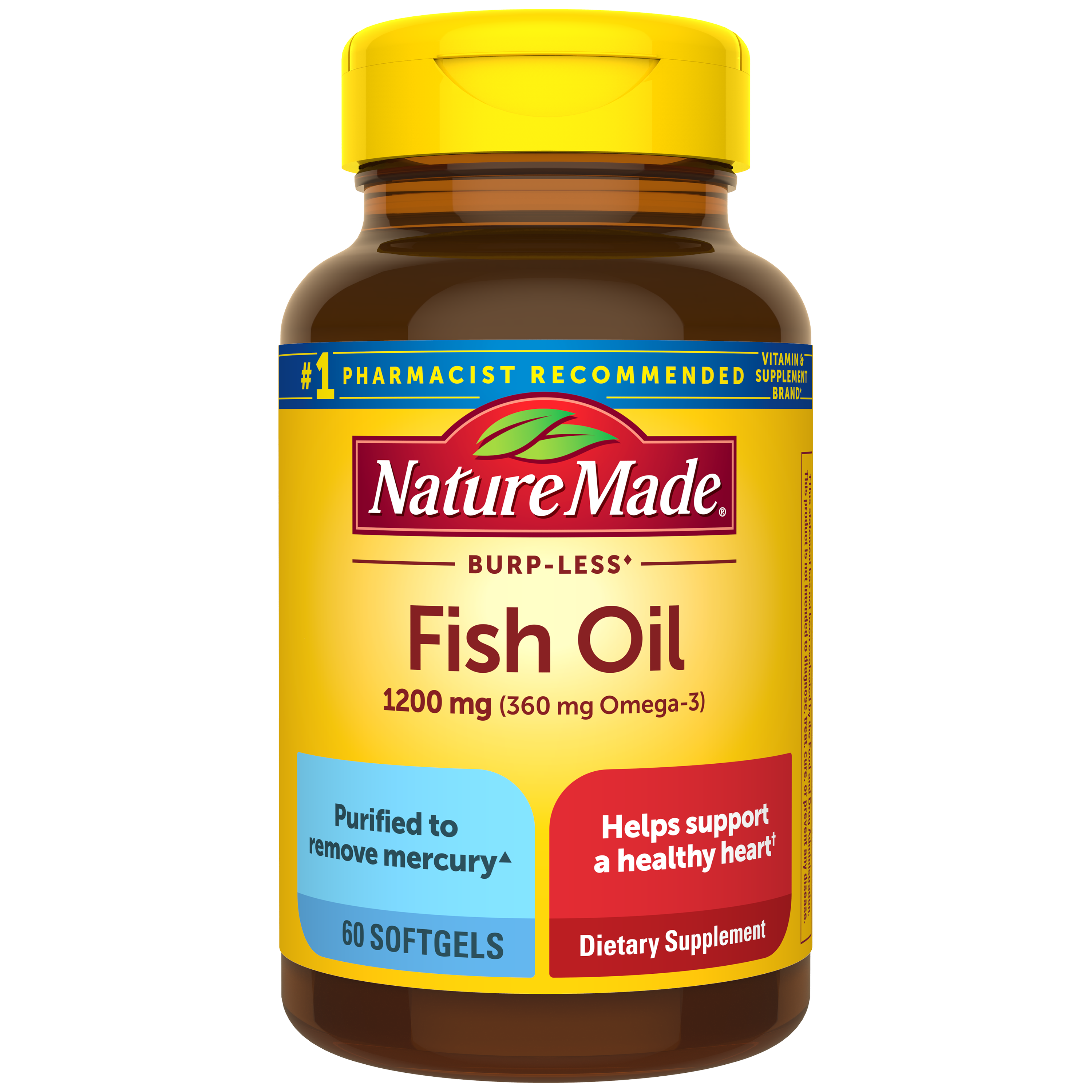 Burp-Less♦ Fish Oil 1200 mg Softgels