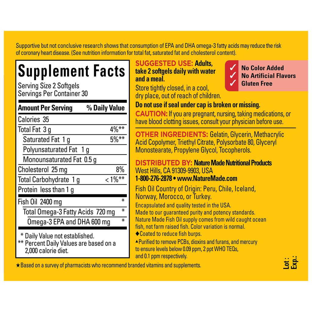 Burp-Less♦ Fish Oil 1200 mg Softgels