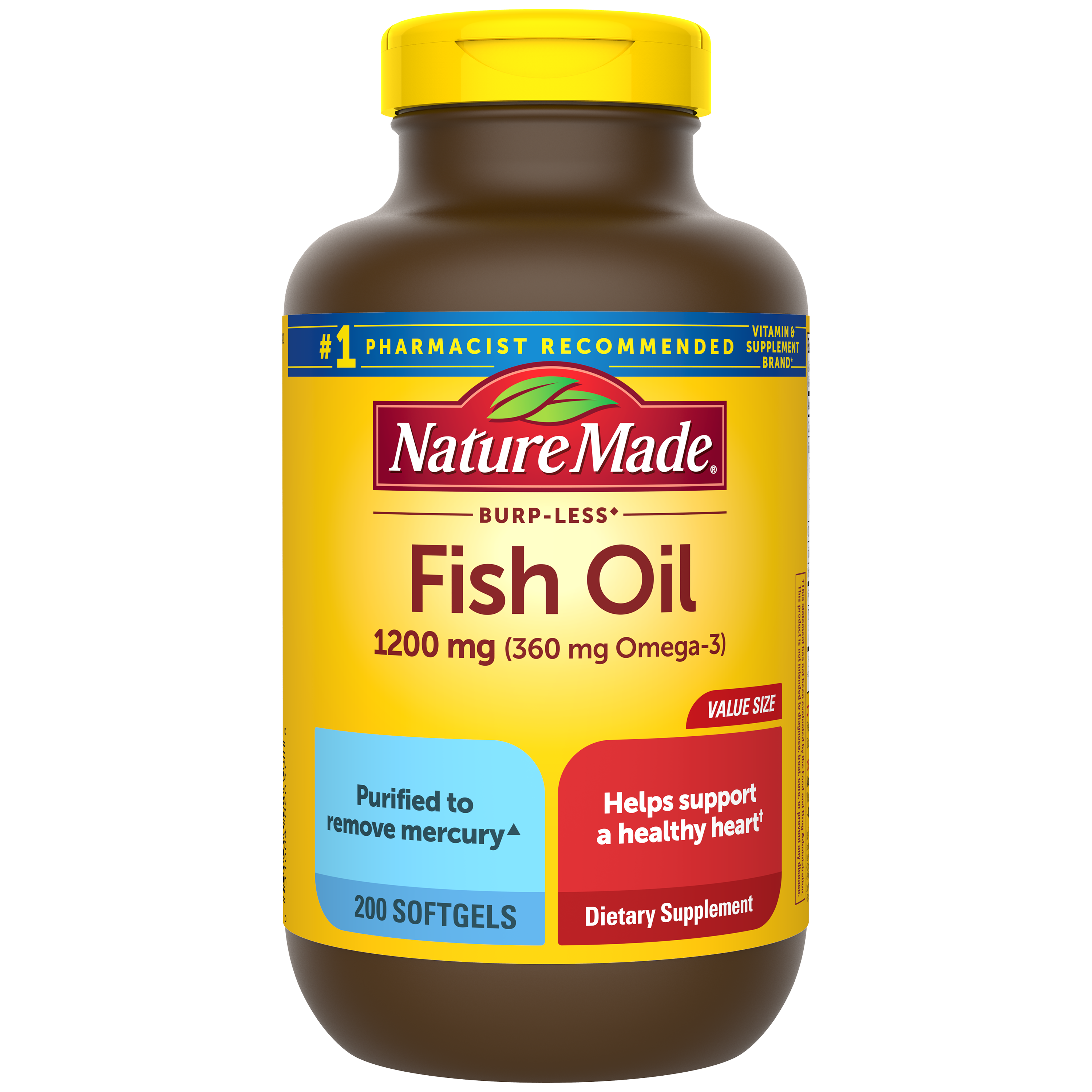 Burp-Less♦ Fish Oil 1200 mg Softgels