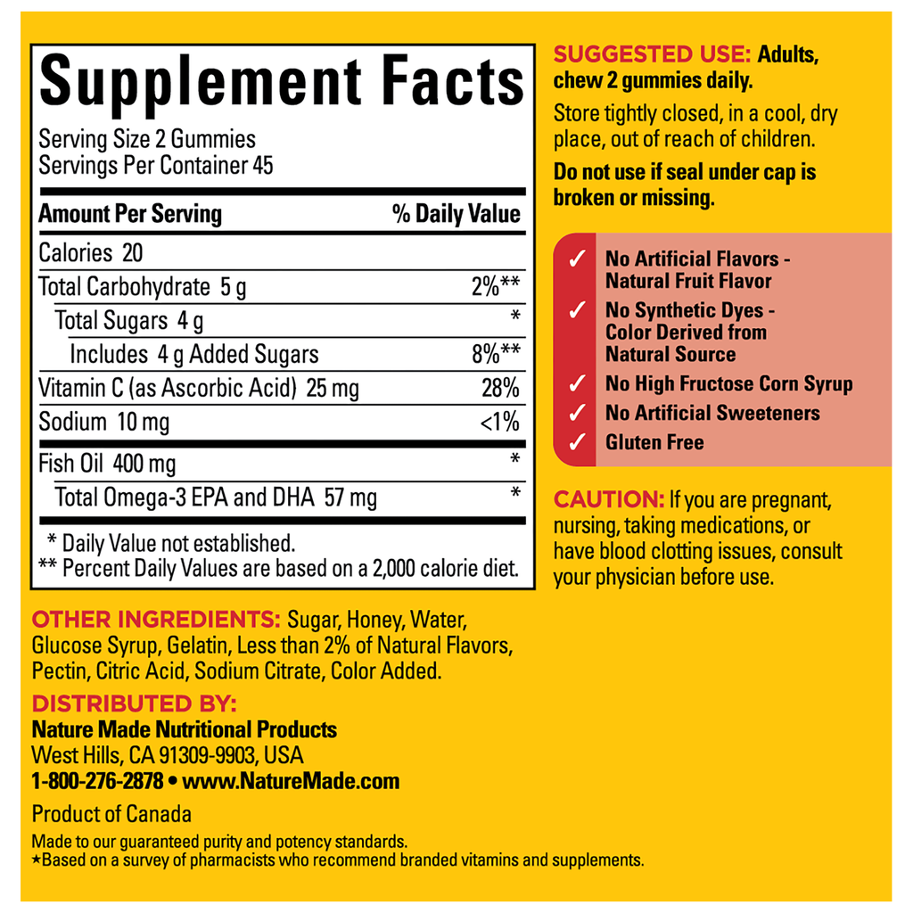 Fish Oil 400 mg (57 mg Omega-3) Gummies