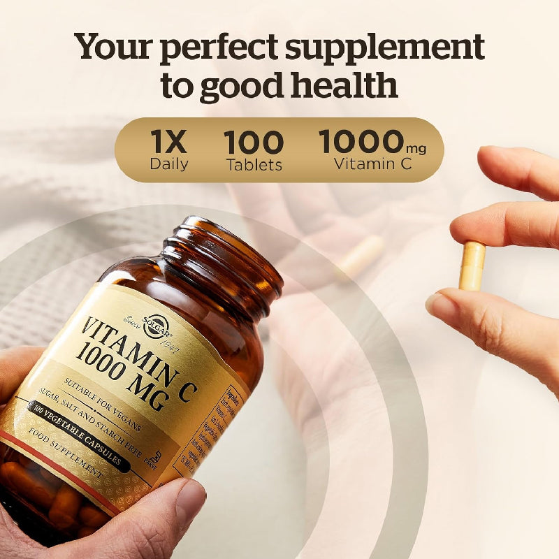 Solgar Vitamin C 1000mg - High Strength (Pack of 100 Capsules)
