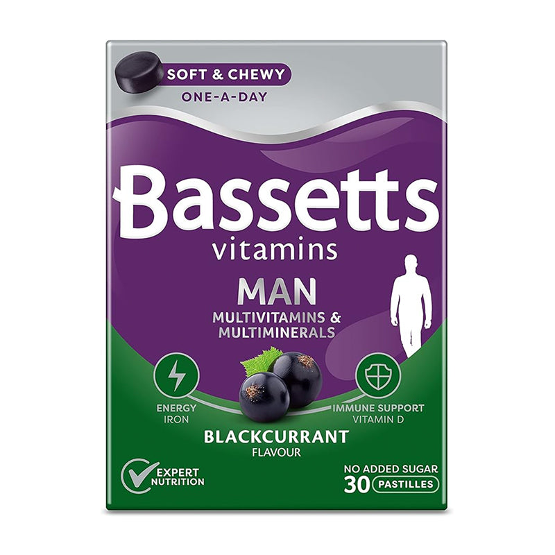 Bassetts Men’s Multivitamins & Multiminerals Blackcurrant flavour