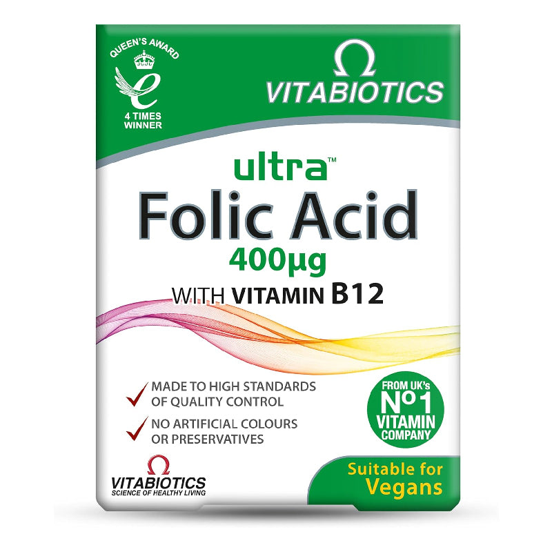 Vitabiotics Ultra - Folic Acid Tablets with Vitamin B (60 Tablets)