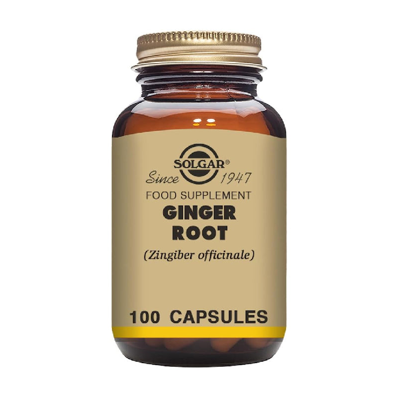 Solgar SFP Ginger Root Extract - Herbal Supplement - Vegan - 100 Vegetable Capsules