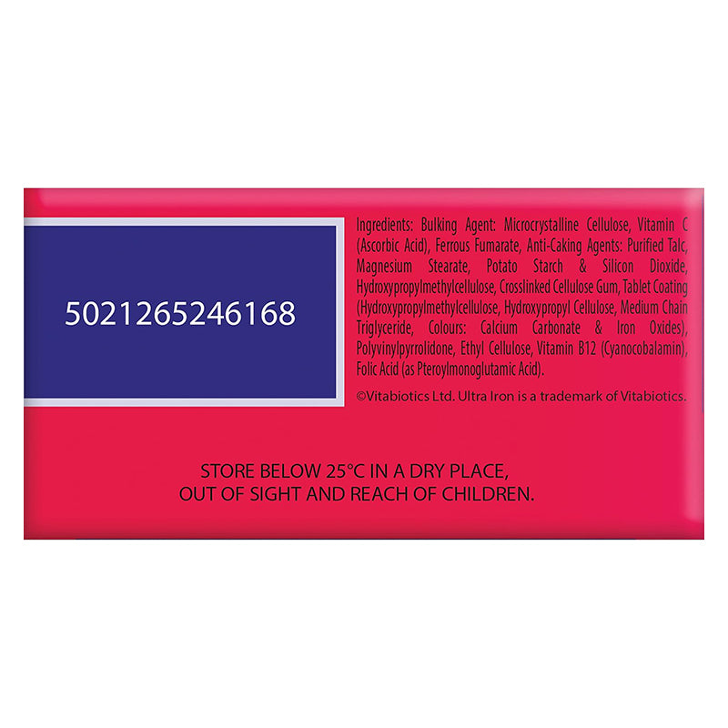 Vitabiotics Iron Tablets Supplement, Boosts Energy, Vitality, Power and Immunity