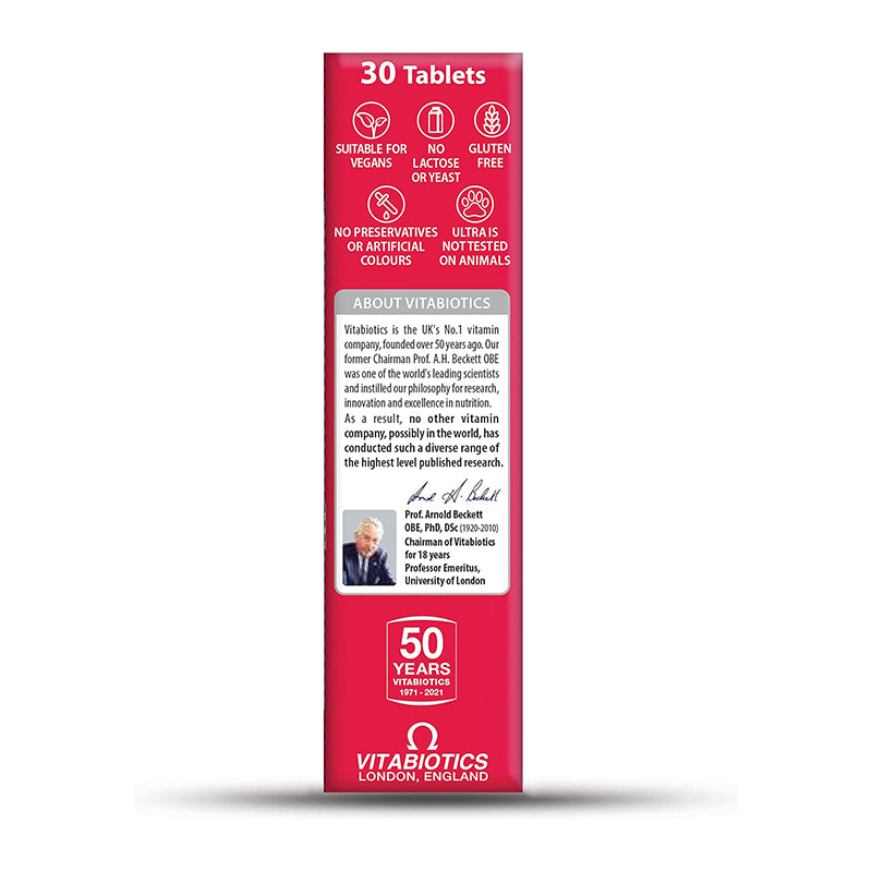 Vitabiotics Iron Tablets Supplement, Boosts Energy, Vitality, Power and Immunity