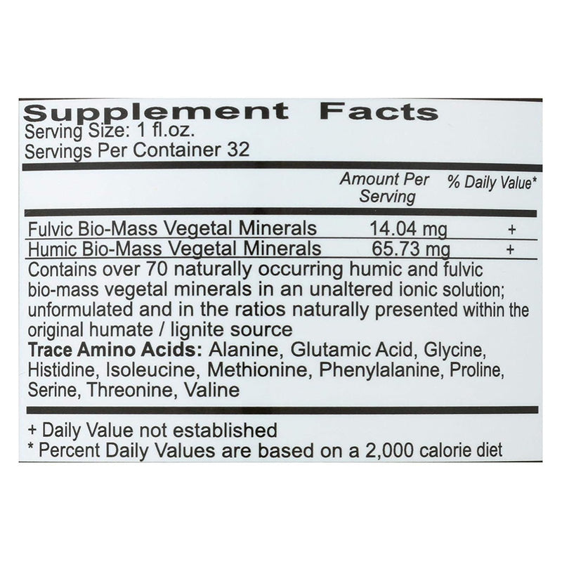 Vital Earth Minerals Mineral Blend Fulvic-Humic, 32 Fluid Ounce