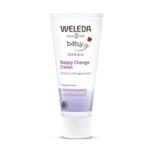 Weleda Baby Derma Nappy Cream, White Mallow, Barrier Cream for Baby, Dermatologically Tested for Very Dry Skin, Developed by Professionals, Fragrance Free, 50 ml